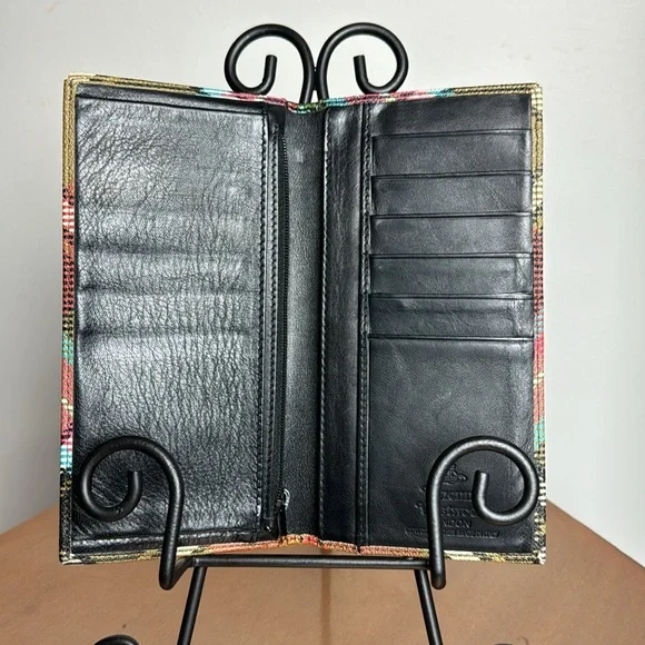 Vivienne Westwood leather plaid print long wallet - Picture 2 of 7